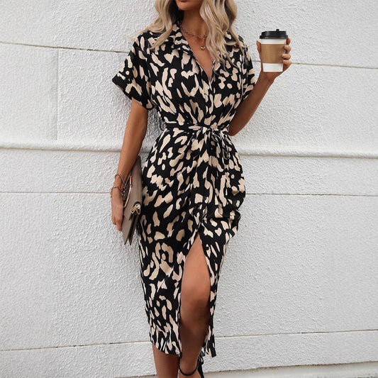 Robe portefeuille femme à détails d'élégante fente Chic und Stil