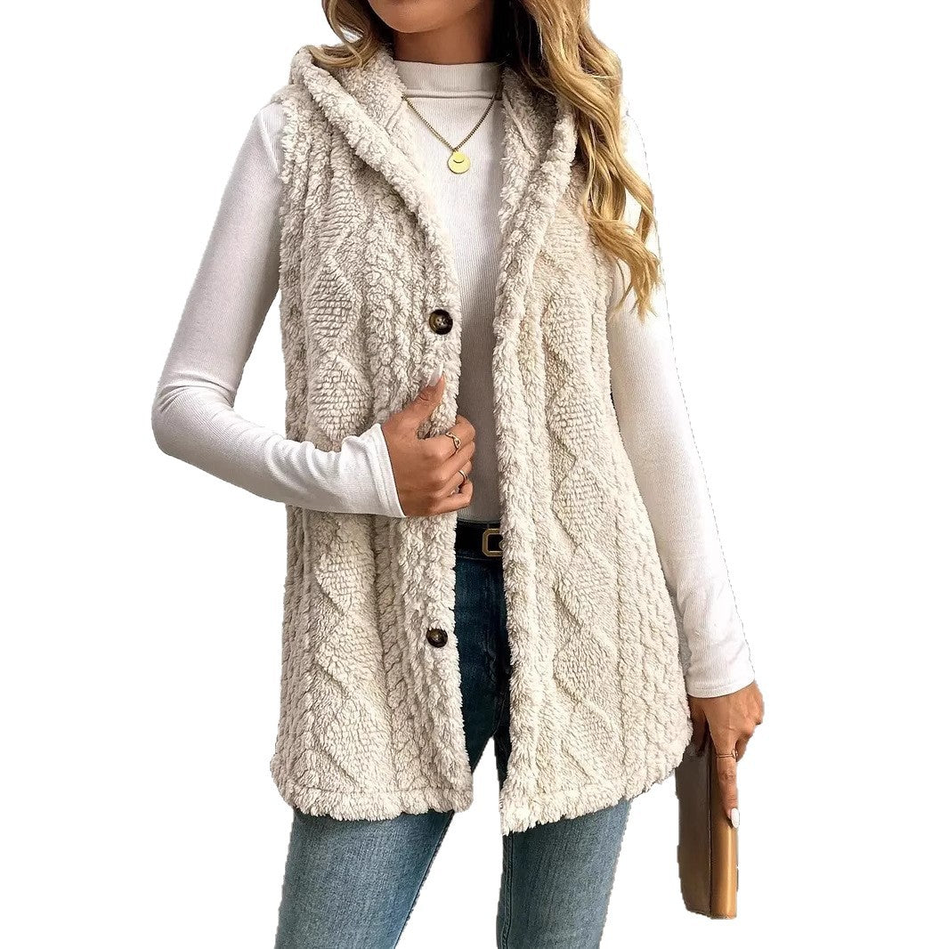 Dames gilet long douillet Chic und Stil