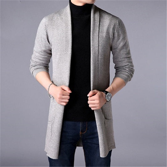 Cardigan en tricot décontracté pour hommes avec coupe ouverte et poches pratiques Chic und Stil