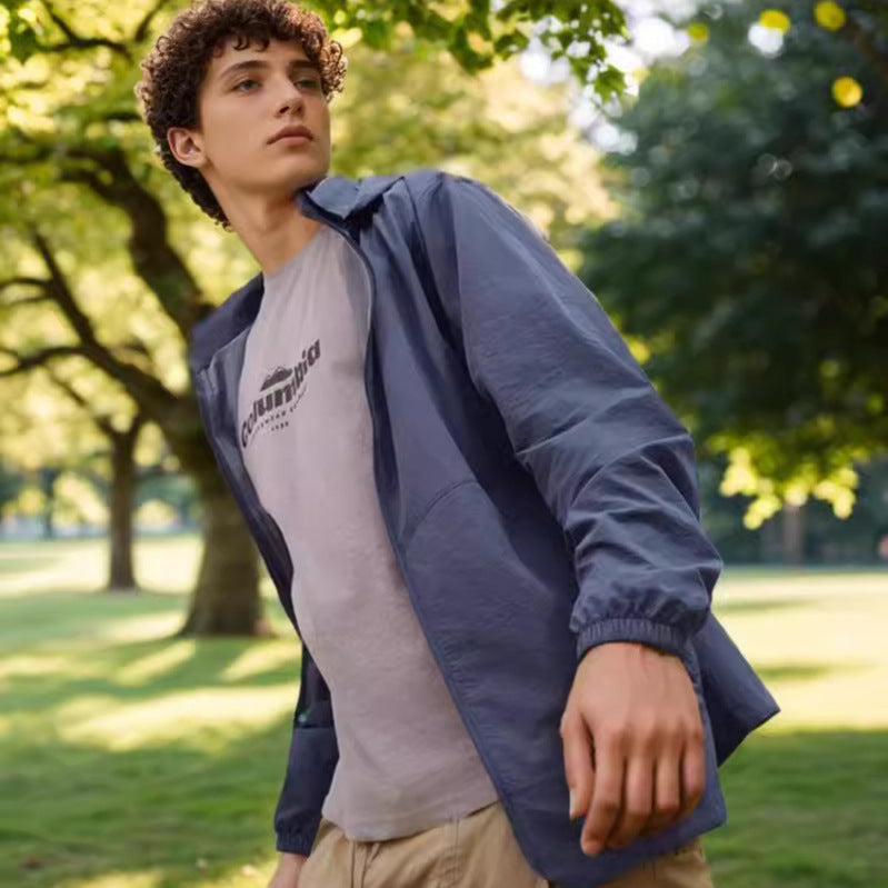 Functional transition jacket for men with adjustable collar Chic und Stil