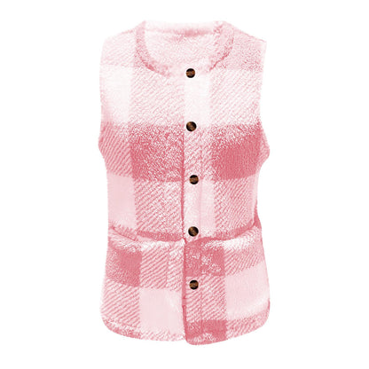 Dames Gilet en Tartan Douillet Chic und Stil