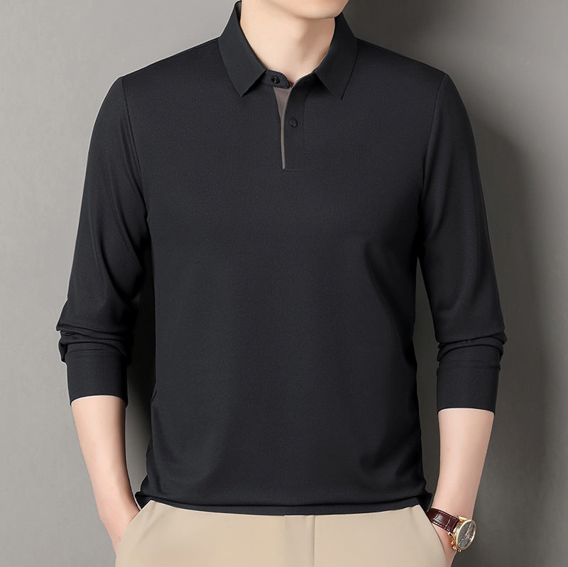 Men's 3/4 Sleeve Polo in Breathable Functional Fabric Chic and Style