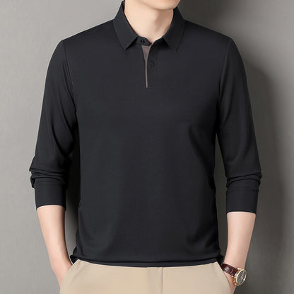 Men's 3/4 Sleeve Polo in Breathable Functional Fabric Chic and Style