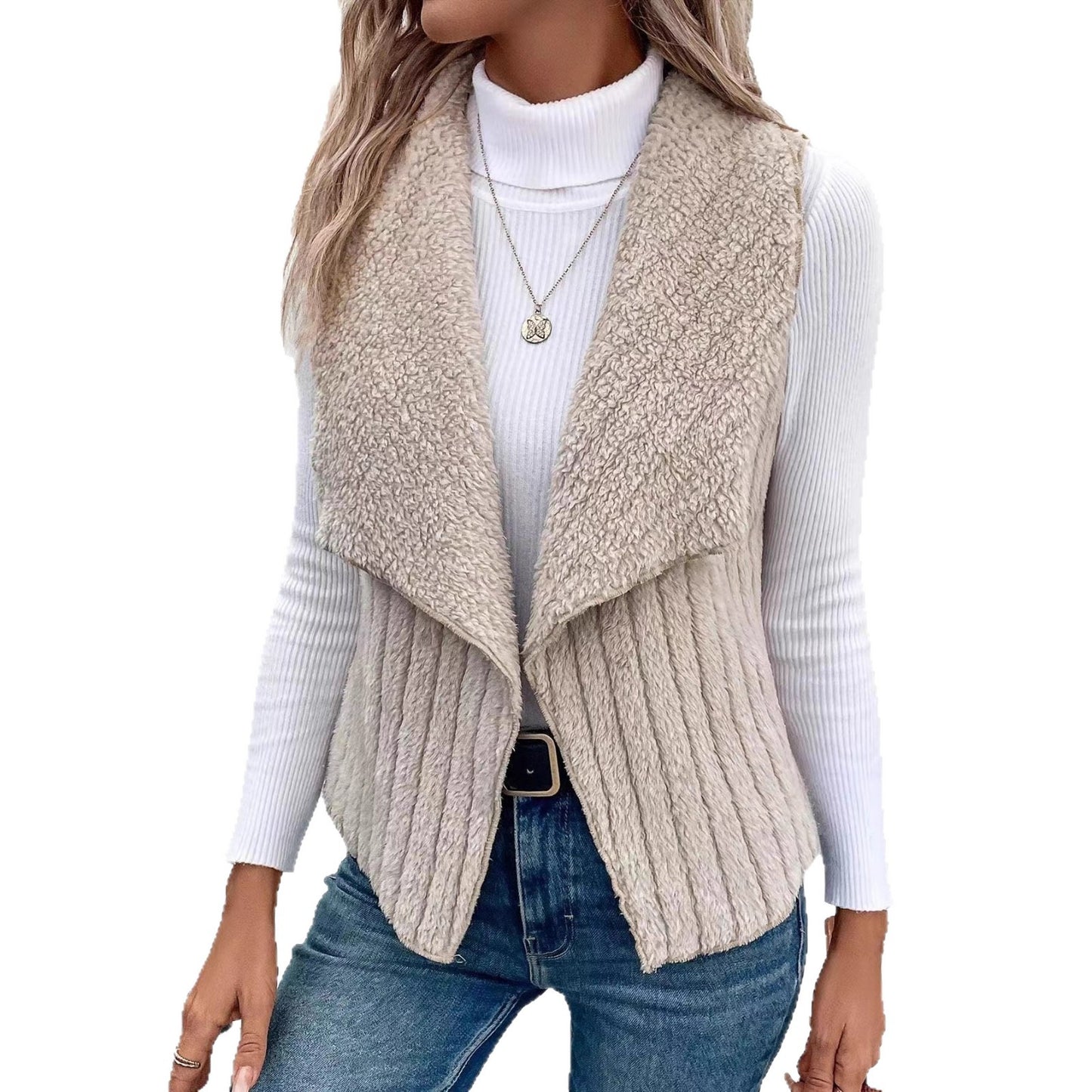 Dames Gilet en Tricot à Devant Ouvert Chic und Stil