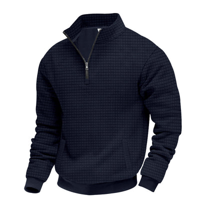 Sporty fleece pullover for men with half-zip Chic und Stil