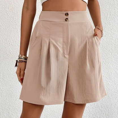 Shorts plissées taille haute sur mesure pour femmes Chic und Stil