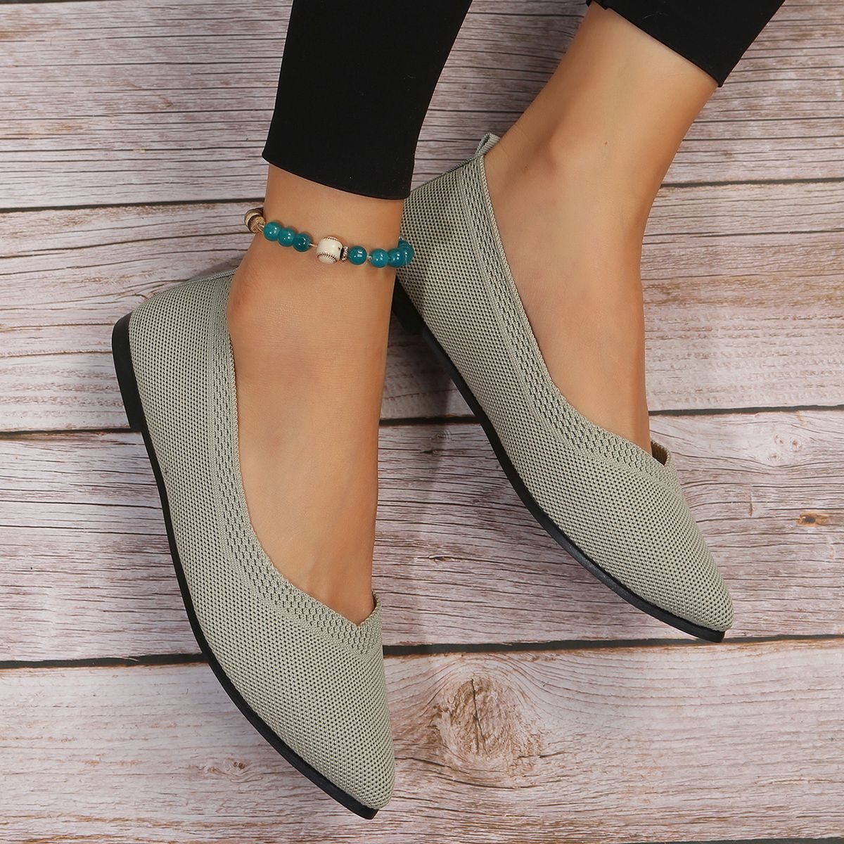 Dames Ballerines en maille respirantes Chic und Stil