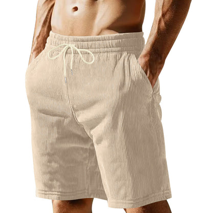 Shorts de sport pour hommes respirants avec taille élastique et cordon de serrage Chic und Stil