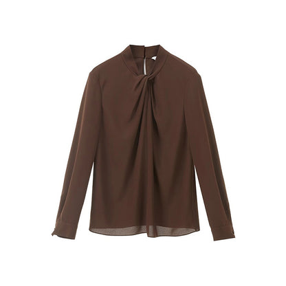 Blouse Femme Élégante Col Drapé Chic und Stil
