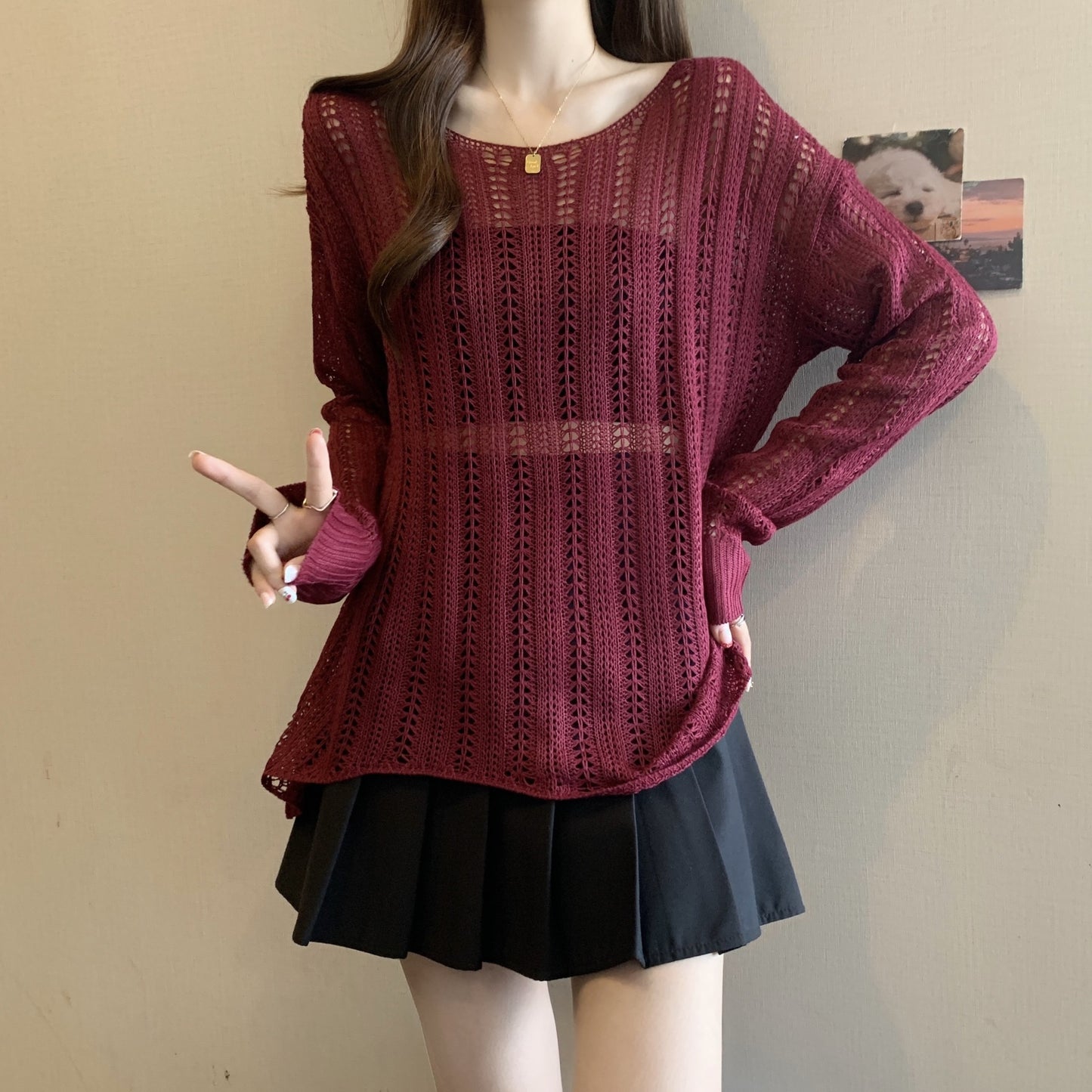 Pull en maille aéré pour femmes avec mailles ouvertes et coupe décontractée Chic und Stil
