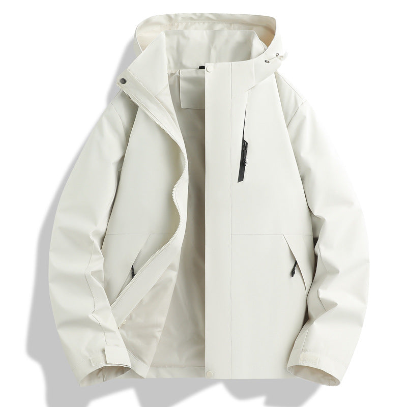 Functional waterproof jacket for men with adjustable hood collar Chic and Style