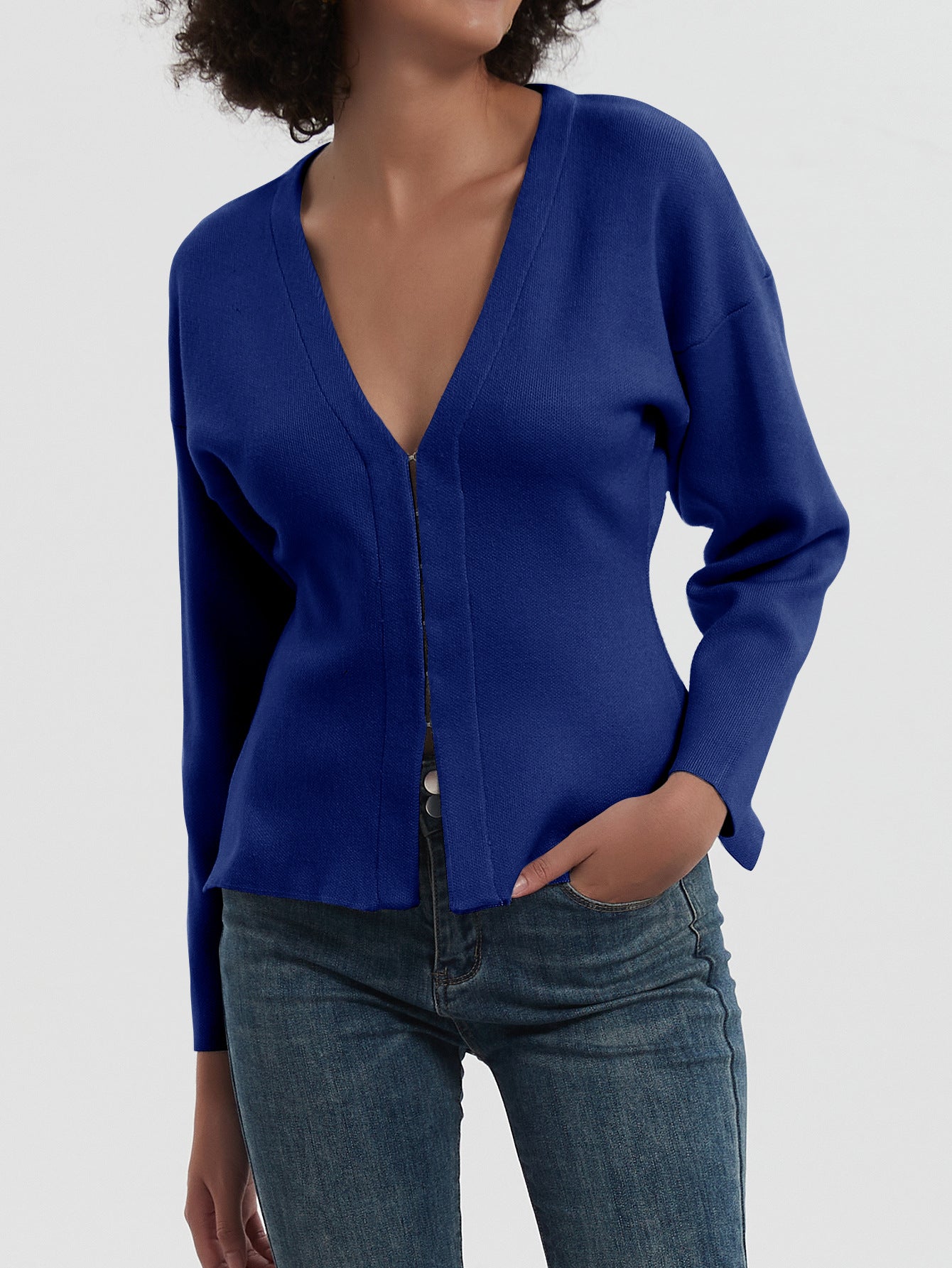 Dames Cardi V en tricot moderne Chic und Stil