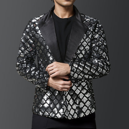 Blazer à paillettes élégant pour hommes avec design luxueux Chic und Stil