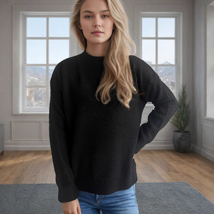 Pull casual pour femmes avec une coupe ample et un design en tricot côtelé moderne Chic und Stil