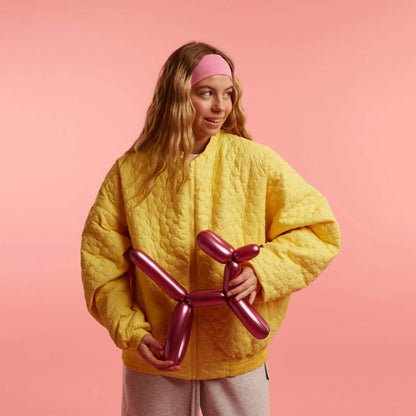 Dame oversized Quiltjacke Chic und Stil