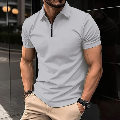 Hommes Polo Performance Zip-Up Moderne Chic und Stil