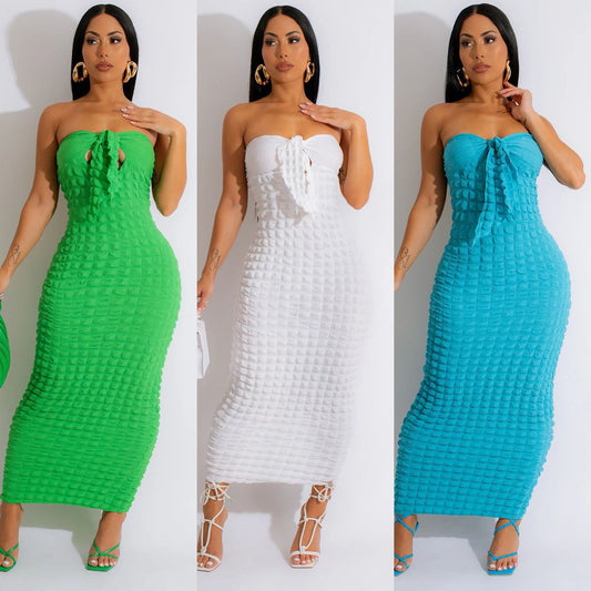 Robe maxi sans bretelles ajustée Chic und Stil