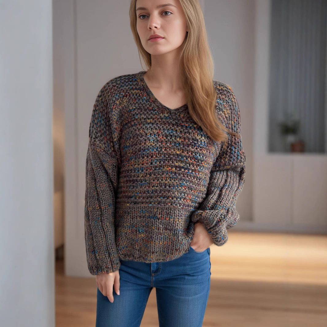 Pull en tricot épais pour femmes avec des manches volumineuses Chic und Stil