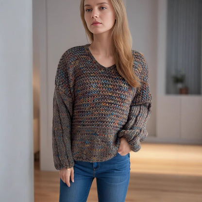Pull en tricot épais pour femmes avec des manches volumineuses Chic und Stil