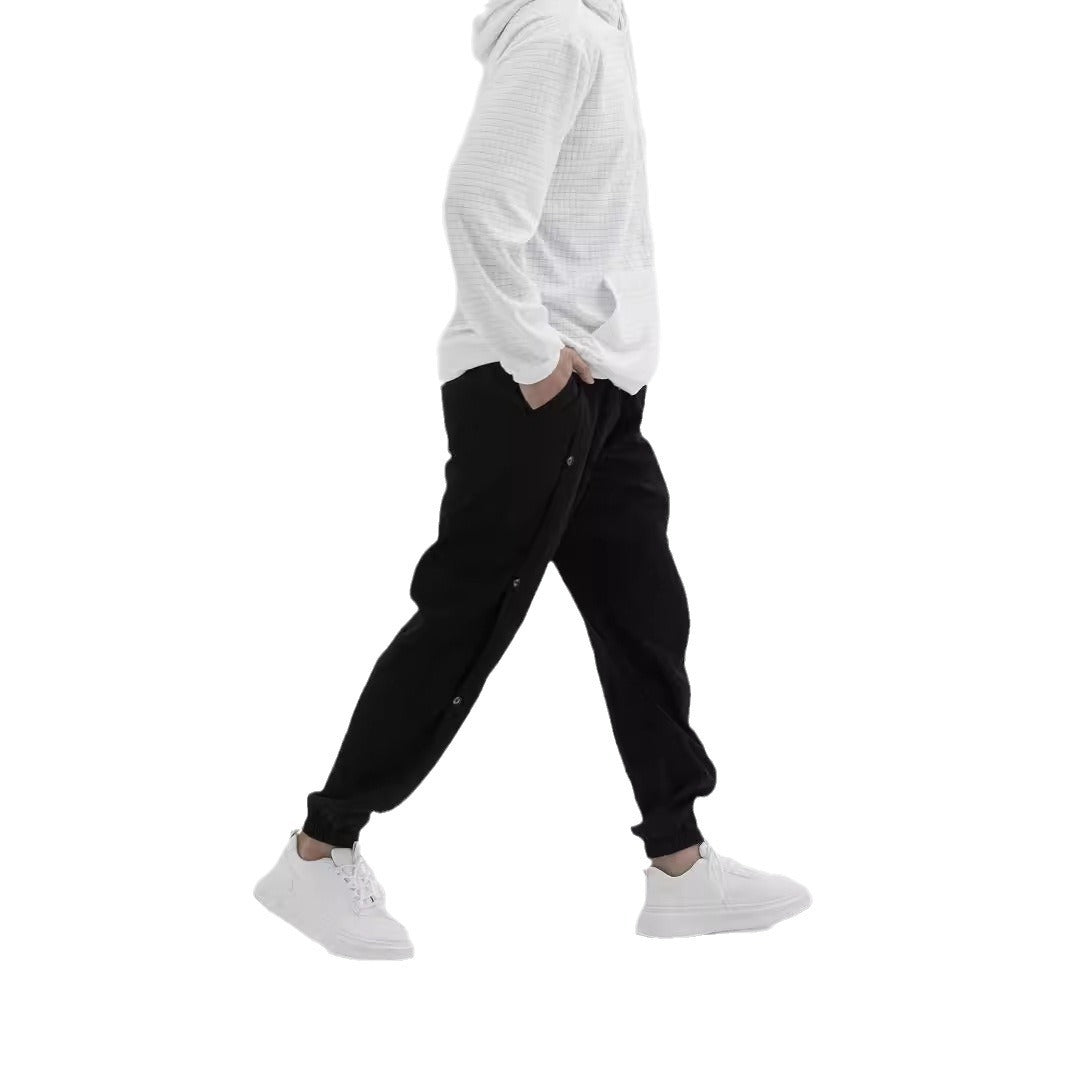 Men Stylish cargo pants with practical buttons and elastic waist Chic and Style