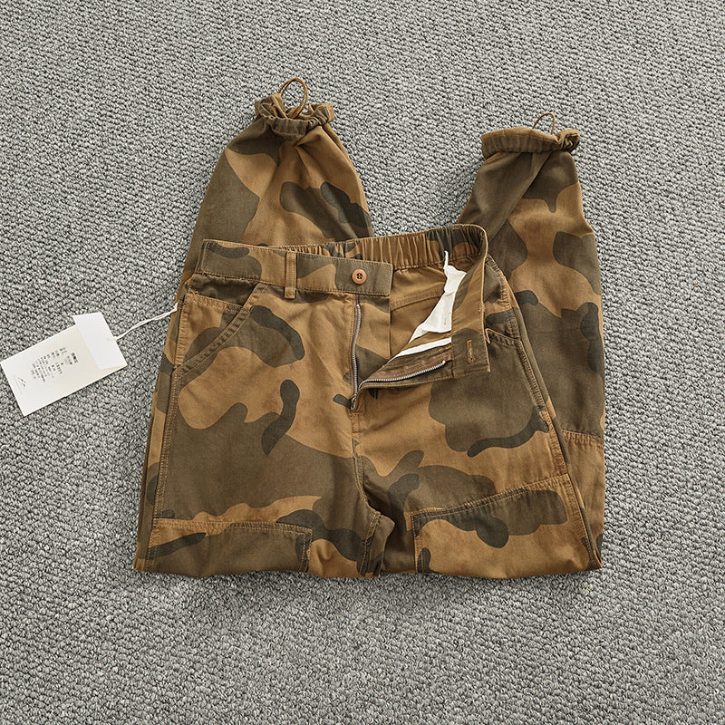 Men's cargo pants with stylish camouflage design featuring an elastic waistband and practical pockets Chic and Style