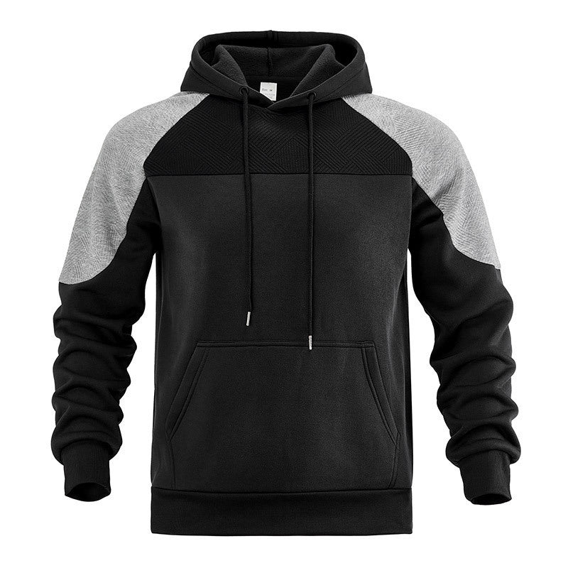 Sweat-Hoodie sportif pour hommes avec des manches structurées et poche kangourou Chic und Stil