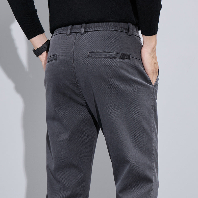 Elegant chino pants for men with slim-fit cut and versatile pockets Chic and Style