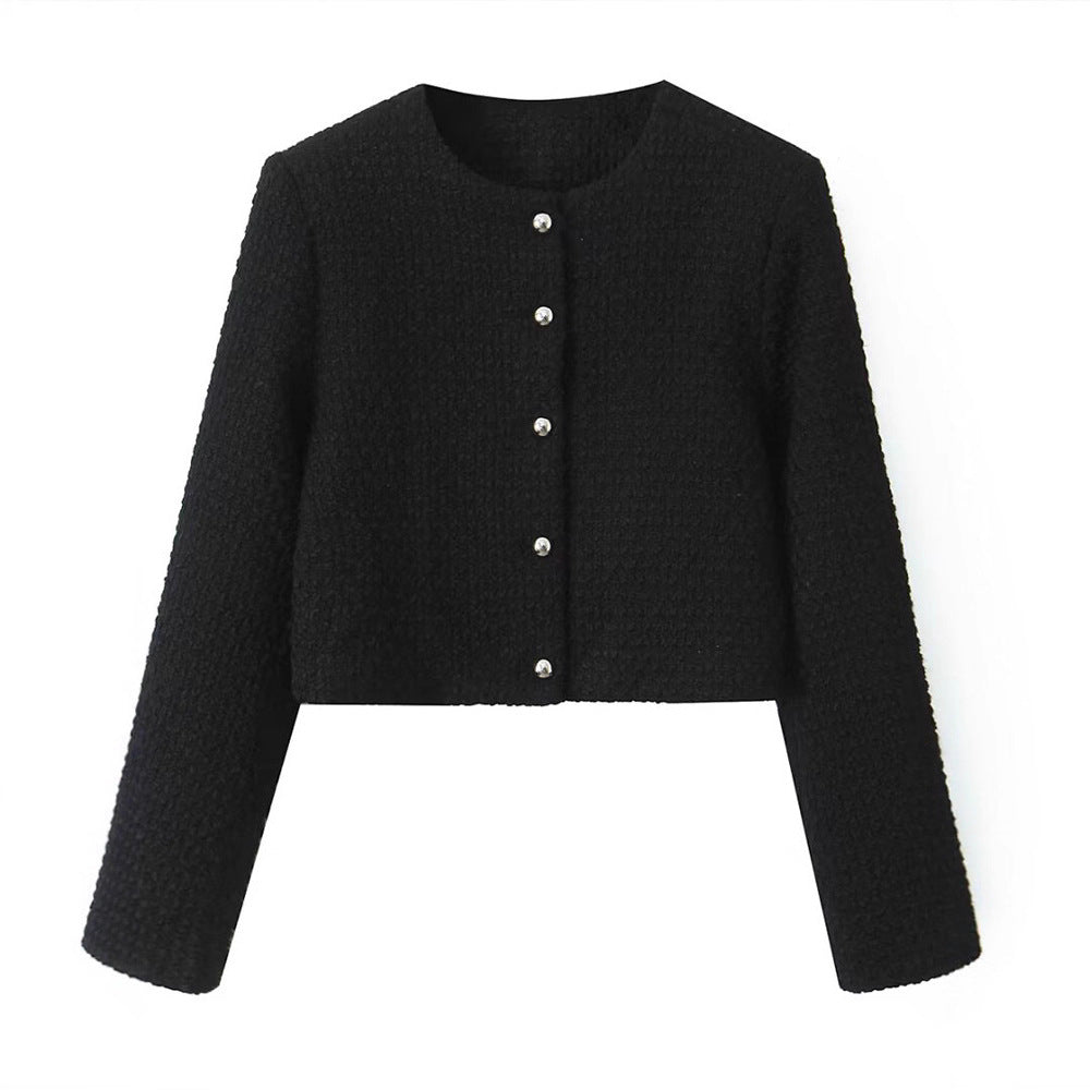 Dames élégante veste courte avec des détails de boutons élégants Chic und Stil