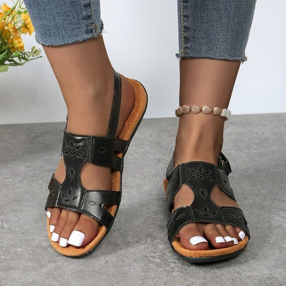 Sandales à brides confortables pour femmes avec perforation élégante et bride réglable Chic und Stil
