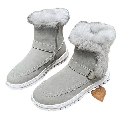 Bottes à doublure chaude pour femmes avec garniture en fourrure tendance Chic und Stil