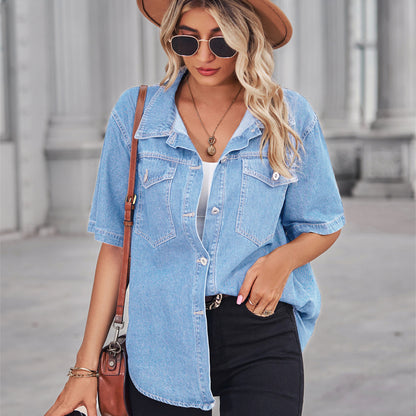 Veste en jean décontractée pour femmes avec poches poitrine pratiques et coupe moderne Chic und Stil