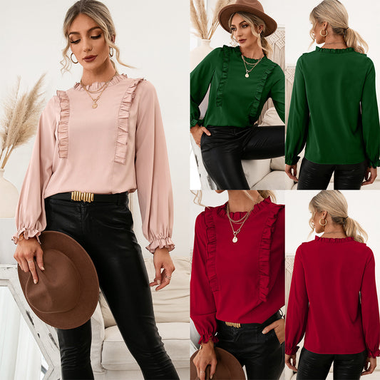Blouse élégante pour dames avec détails volants et manches amples Chic und Stil