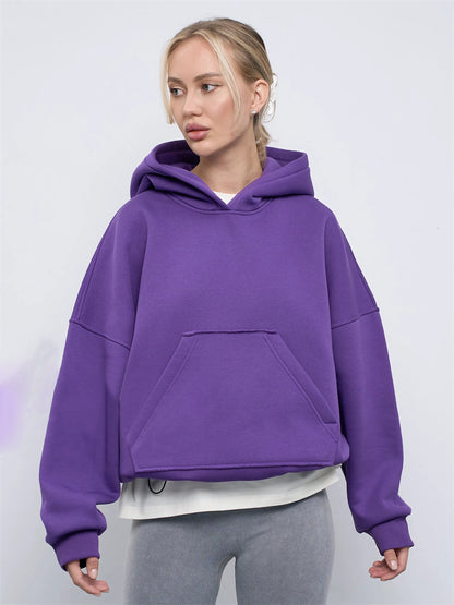 Pull à capuche oversized pour femmes avec une coupe décontractée et une poche kangourou pratique Chic und Stil