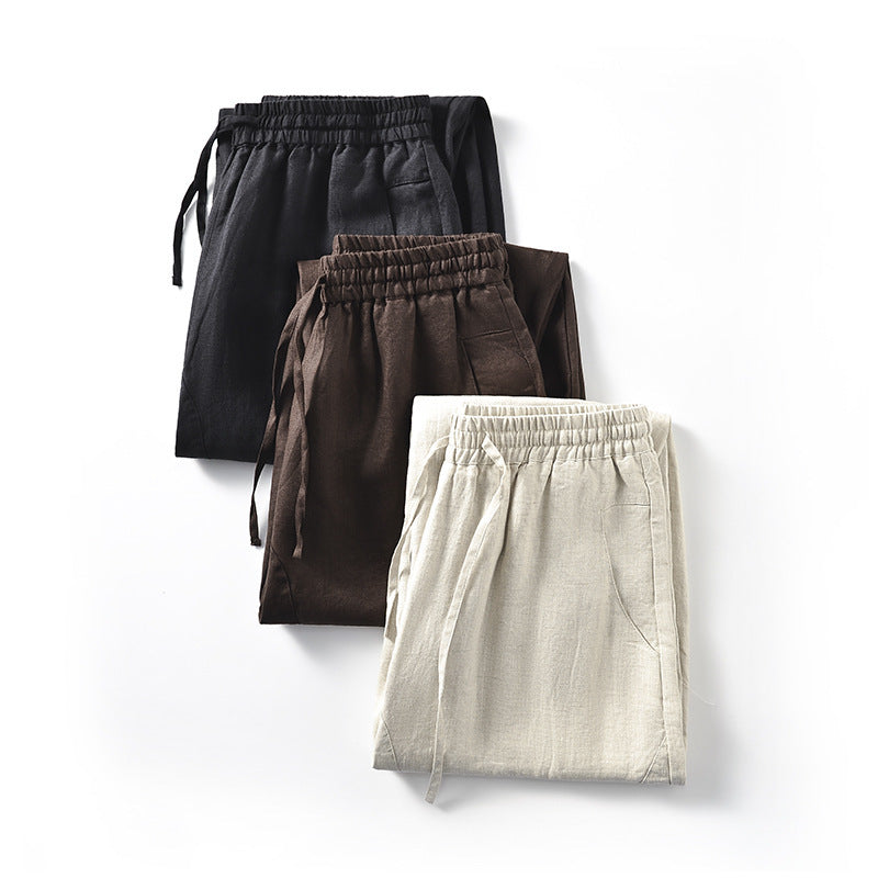 Linen pants for women with a relaxed fit and elastic waist Chic und Stil