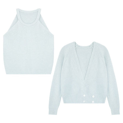 Pull décontracté pour femmes avec un décolleté en V profond et des détails de boutons Chic und Stil