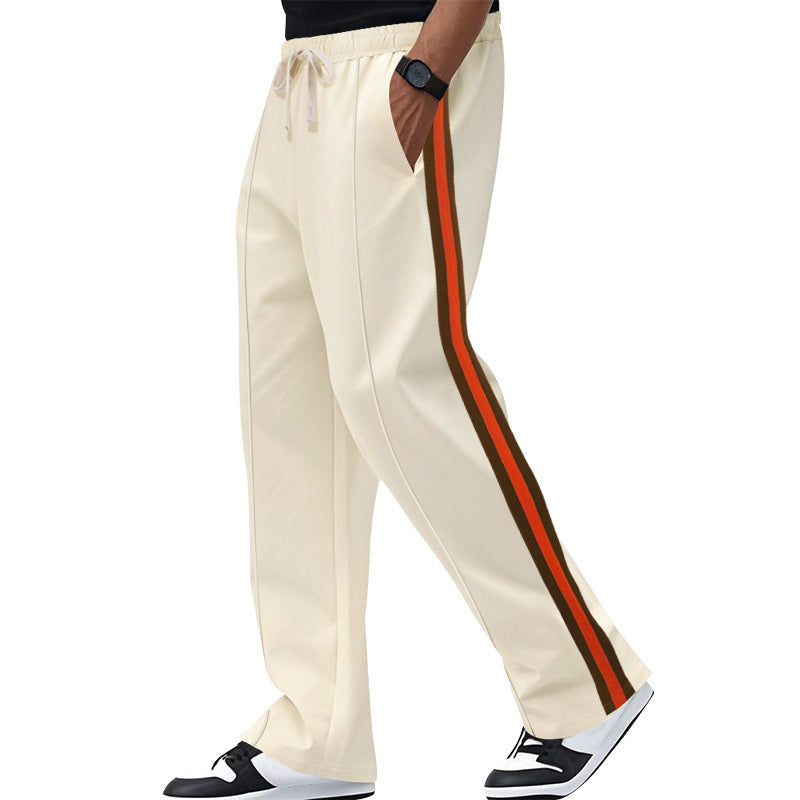 Men's casual leisure pants with contrasting side stripes Chic and Style
