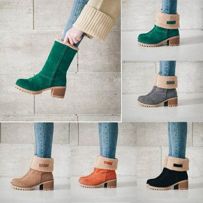 Bottes à tige chaude pour femmes avec un design de plis ludique Chic und Stil
