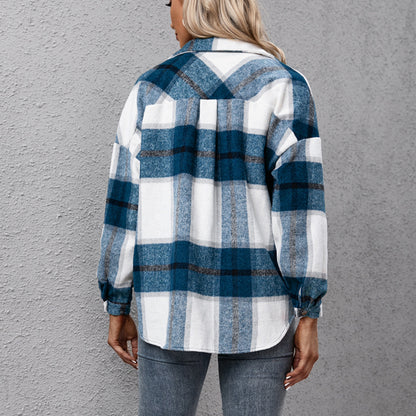 Chemise surchemise à carreaux pour femmes coupe décontractée Chic und Stil