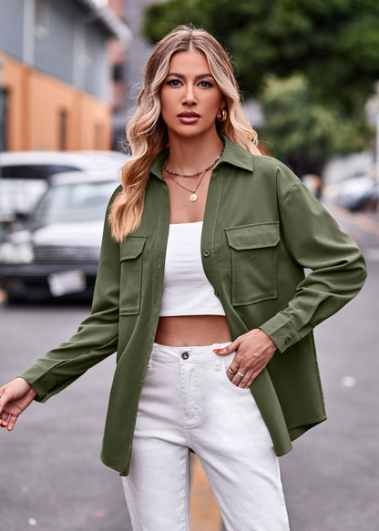 Chemise blouse décontractée pour femmes avec poches poitrine pratiques et coupe décontractée Chic und Stil