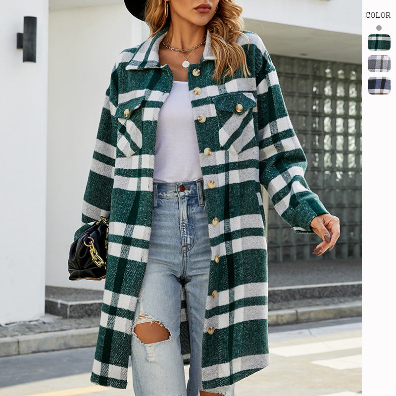 Dames Chemise à carreaux Chic und Stil