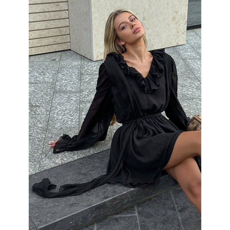 Airy chiffon dress for ladies Chic und Stil