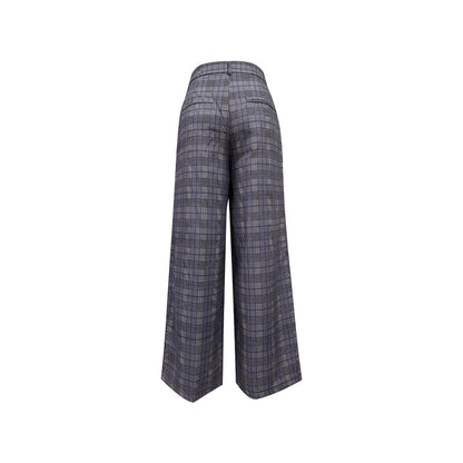 Pantalon à carreaux taille haute pour dames avec jambe large et coupe élégante Chic und Stil