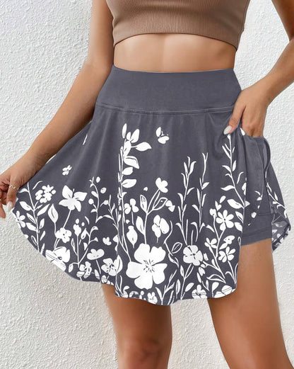 Jupe pour femme avec motif floral et shorts intégrés Chic und Stil