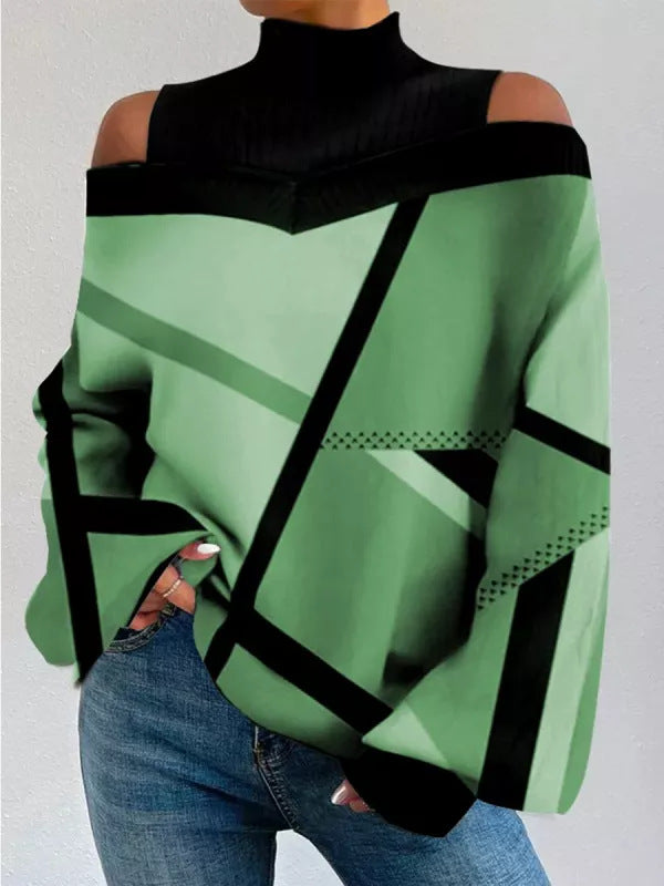 Pull oversized pour femmes avec un design graphique tendance Chic und Stil