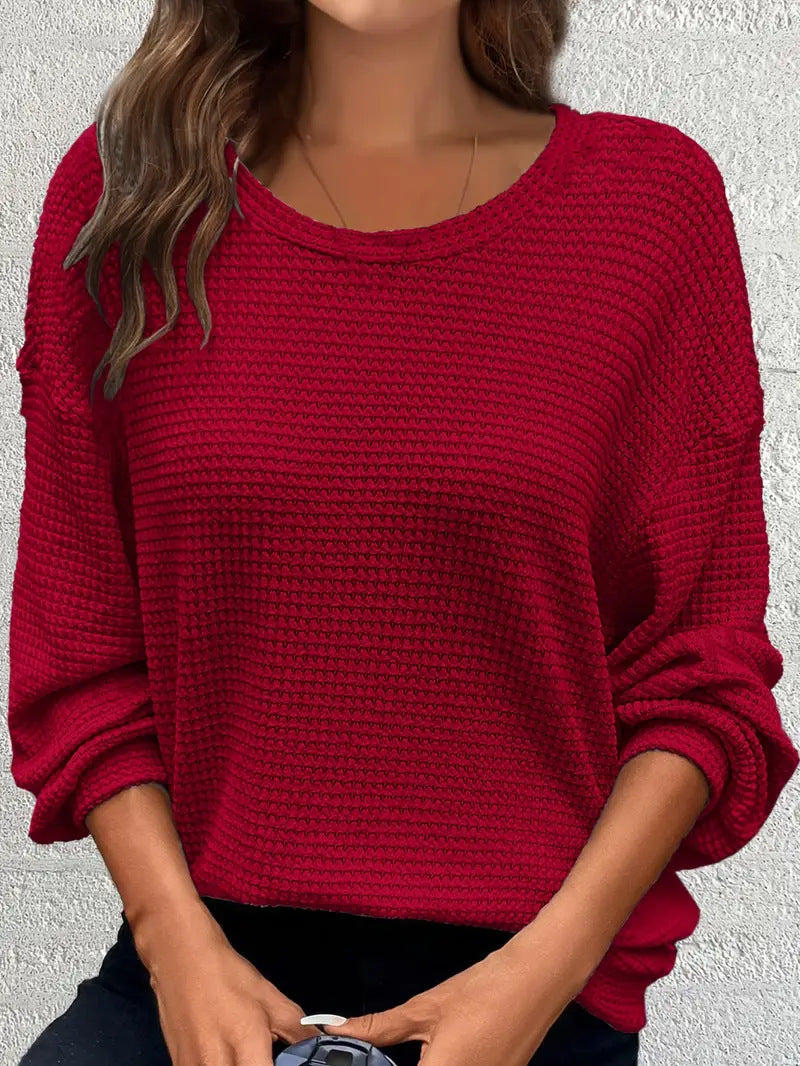 Pull en tricot décontracté pour femmes avec coupe large et poignets élastiques Chic und Stil