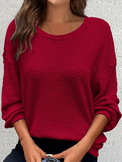 Pull en tricot décontracté pour femmes avec coupe large et poignets élastiques Chic und Stil