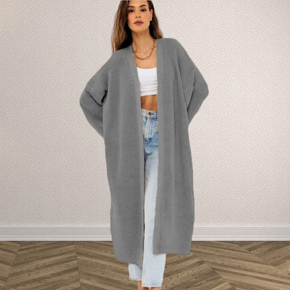 Dames Grand cardigan en tricot à manches longues et devant ouvert Chic und Stil
