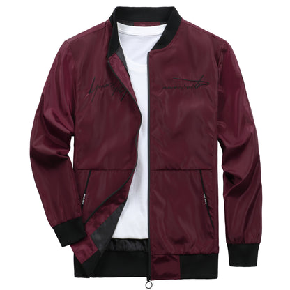 Veste bomber tendance pour hommes avec des poignets élastiques et des poches zippées pratiques Chic und Stil