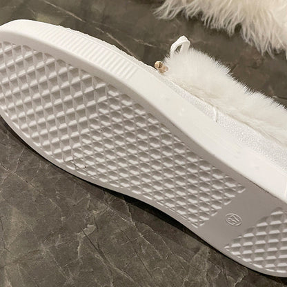 Baskets pour femmes avec col en fausse fourrure Chic und Stil