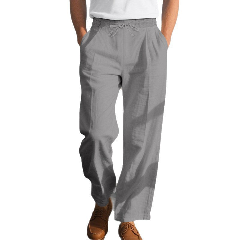 Pantalon d'été décontracté pour hommes avec taille élastique et poches latérales pratiques Chic und Stil